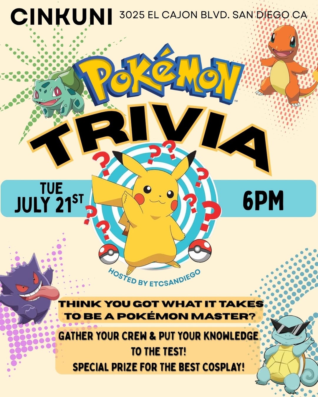 Pokemon Trivia Night